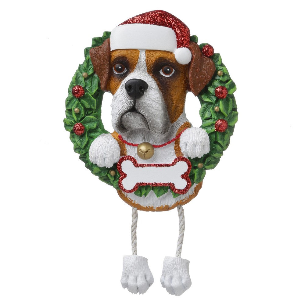 PURE BREED- BOXER Personalized Christmas Tree Ornament
