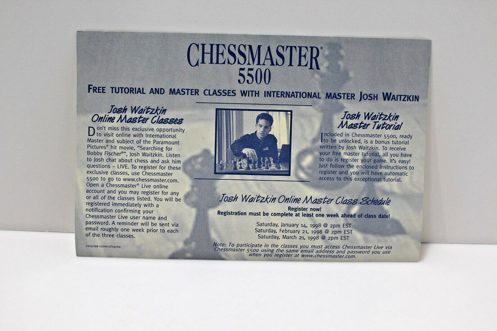 Chessmaster 5500 User's guide Only; Windows 95 - Mindscape, 1997