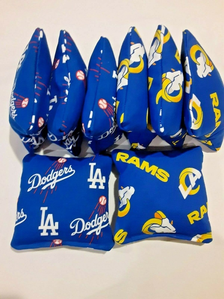 8 Cornhole Bag Set Corn Hole L A Los Angeles Rams and Dodgers