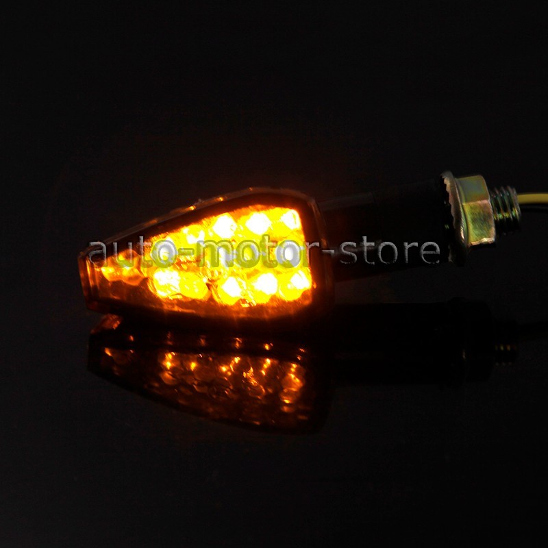 UNIVERSAL MOTORCYCLE FRONT&BACK AMBER LED TURN SIGNAL INDICATOR BLINKER LAMP