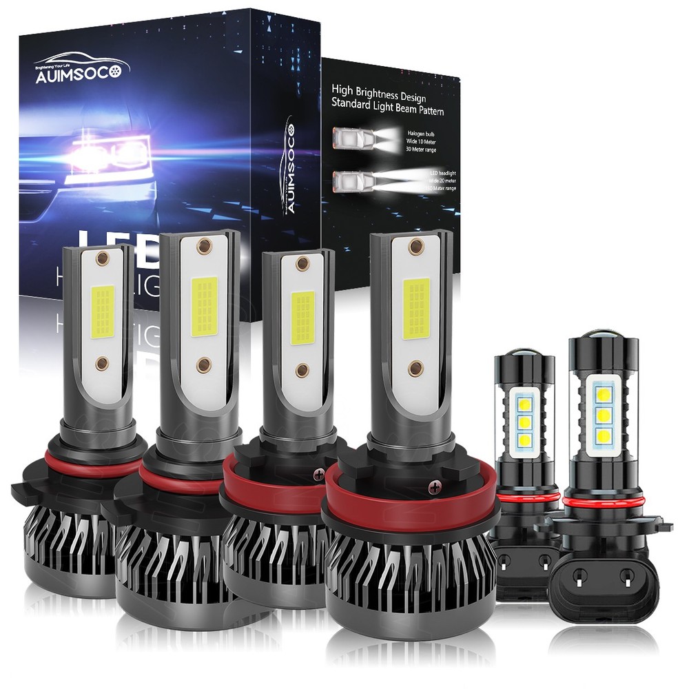 For Ford F-150 2015-2021 6x LED Headlight Kit Hi/Lo Fog Beam Bulbs Super Bright