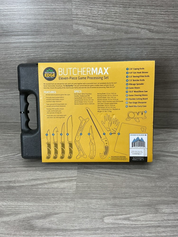 Outdoor Edge BM-11 Game Processing Set - Black/orange READ