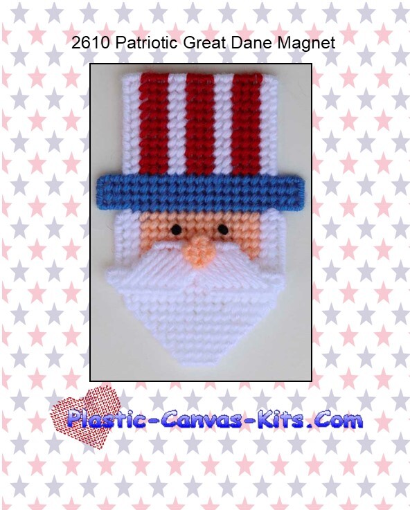 Uncle Sam Magnet-Plastic Canvas Pattern or Kit