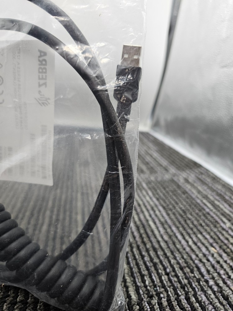Zebra CBA-UF6-C12ZAR 12Ft USB Type A Shielded Coiled Transfer Cable