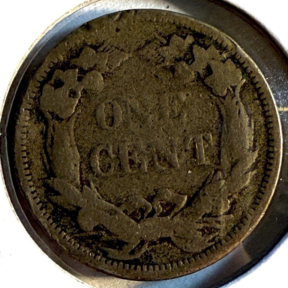 1858 Flying Eagle Cent - US One Cent Penny - (22-6)