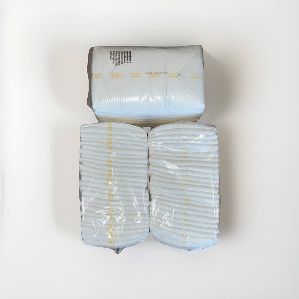 White Basic Disposable Adult Diapers 25 Pack of 3