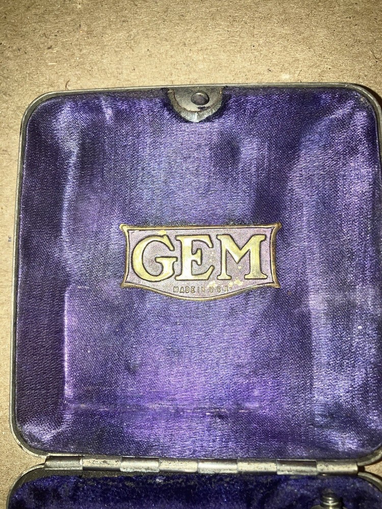 Nice GEM Pat 1912 Single Edge Razor With Case