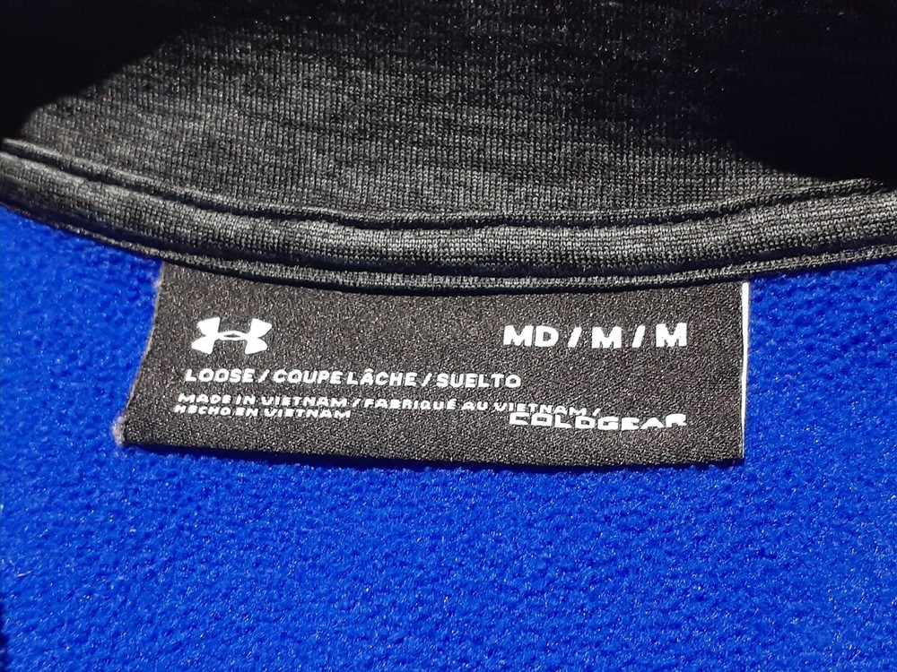 UNDER ARMOUR Jacket Men's Medium Loose ColdGear Fleece 1/4 Zip Pullover