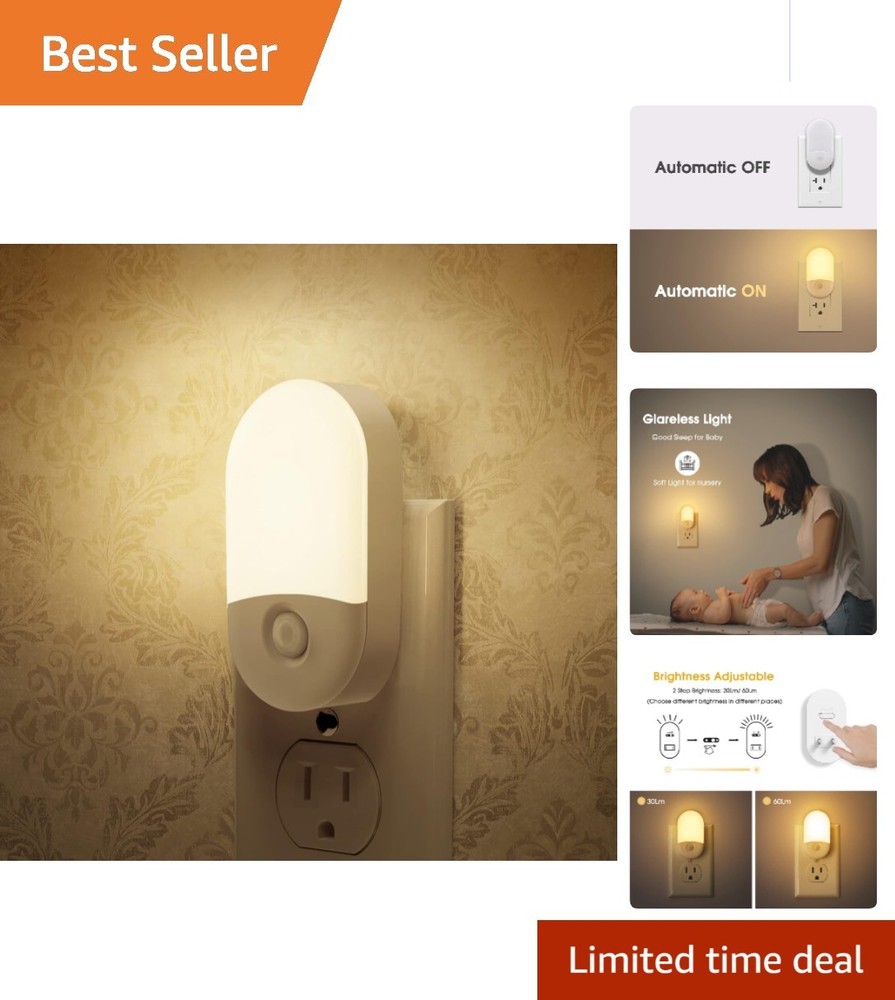 Adjustable Brightness LED Night Lights [2 Pack] - Energy Efficient & Reliable