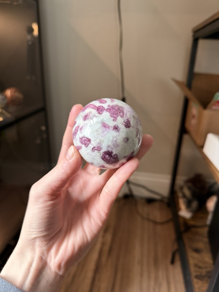 Polished Pink Tourmaline sphere