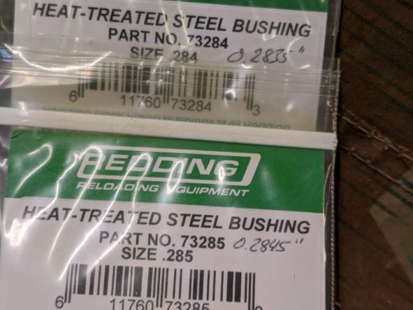 Redding neck sizing bushing assortment, 13 peices