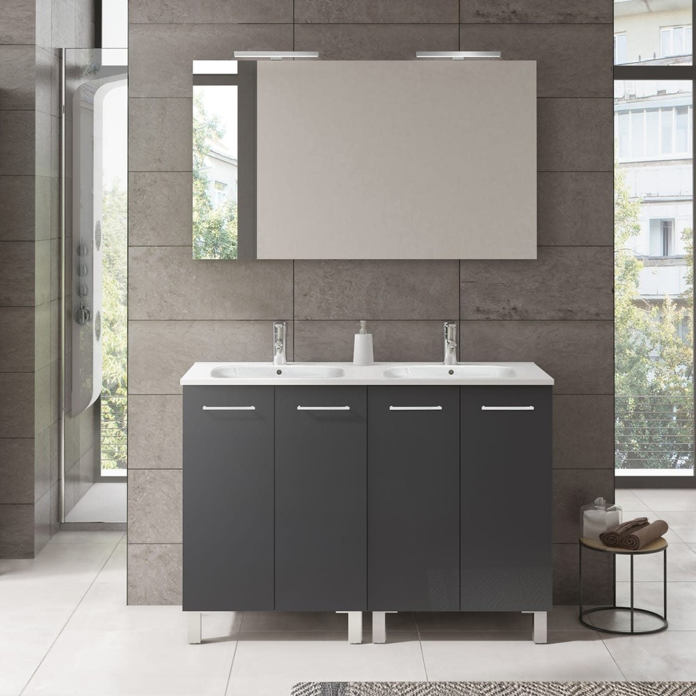 WS Bath Collections Logic 120 Logic Vanities 48" Double Vanity - Gloss