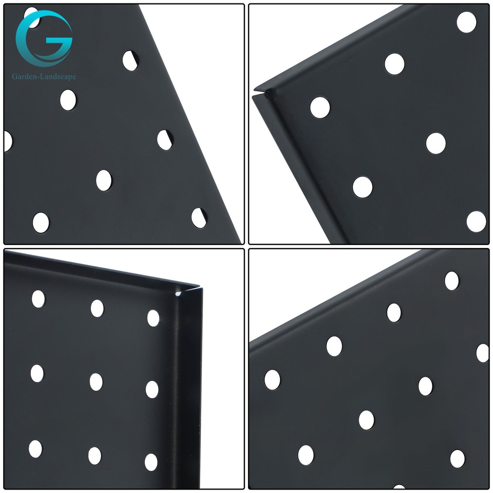 4 Pack Portable Black Metal Pegboards Wall Organizer Panel Storage Hanger Tool