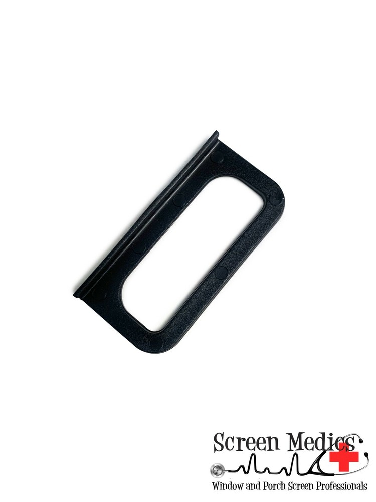 100 Pack - Wide Hollow Pull Tabs for Window Screens - Black / Clear