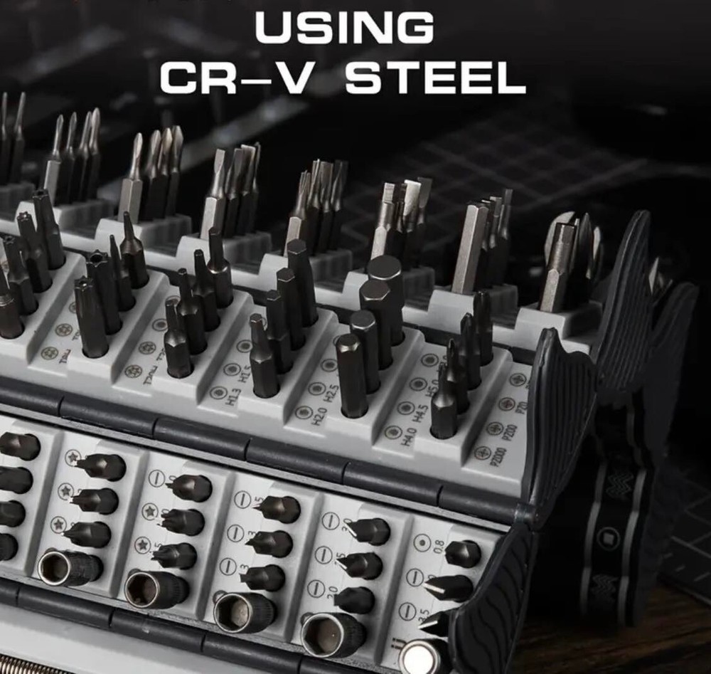 128 in 1 Precision Screwdriver Set Magnetic Bit Kit Multi-Function Stainless