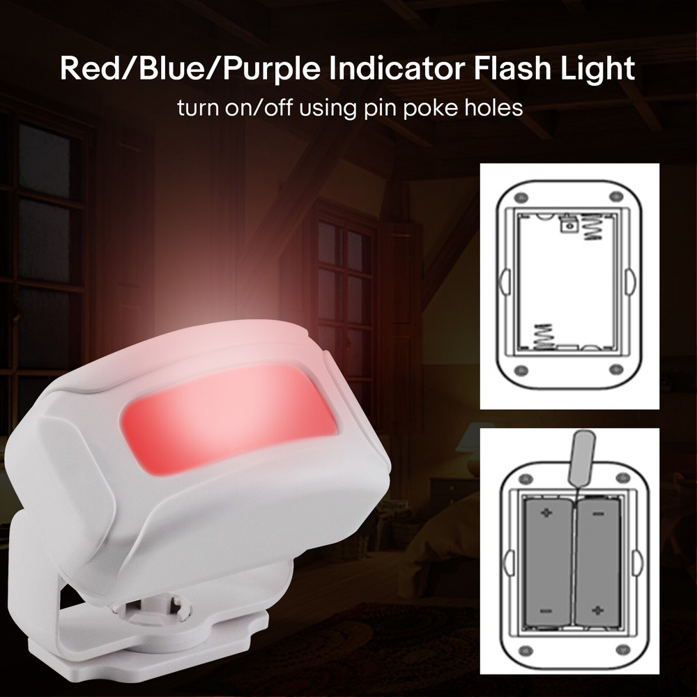 918ft Long Range Driveway Alarms Waterproof Wireless Motion Sensor with 2 Sensor