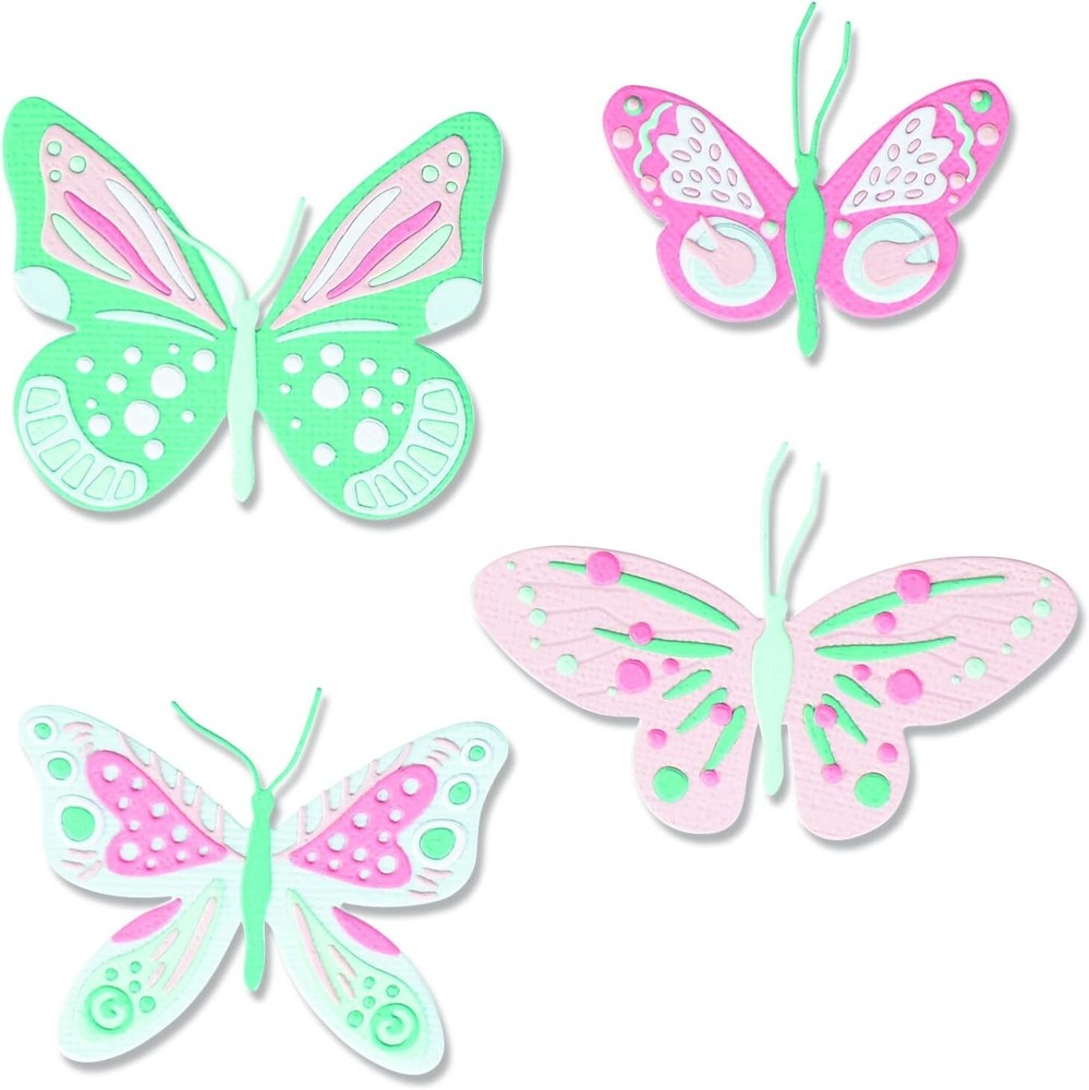 Sizzix Thinlits Patterned Butterflies Cutting Dies by Jennar 665896 NEW