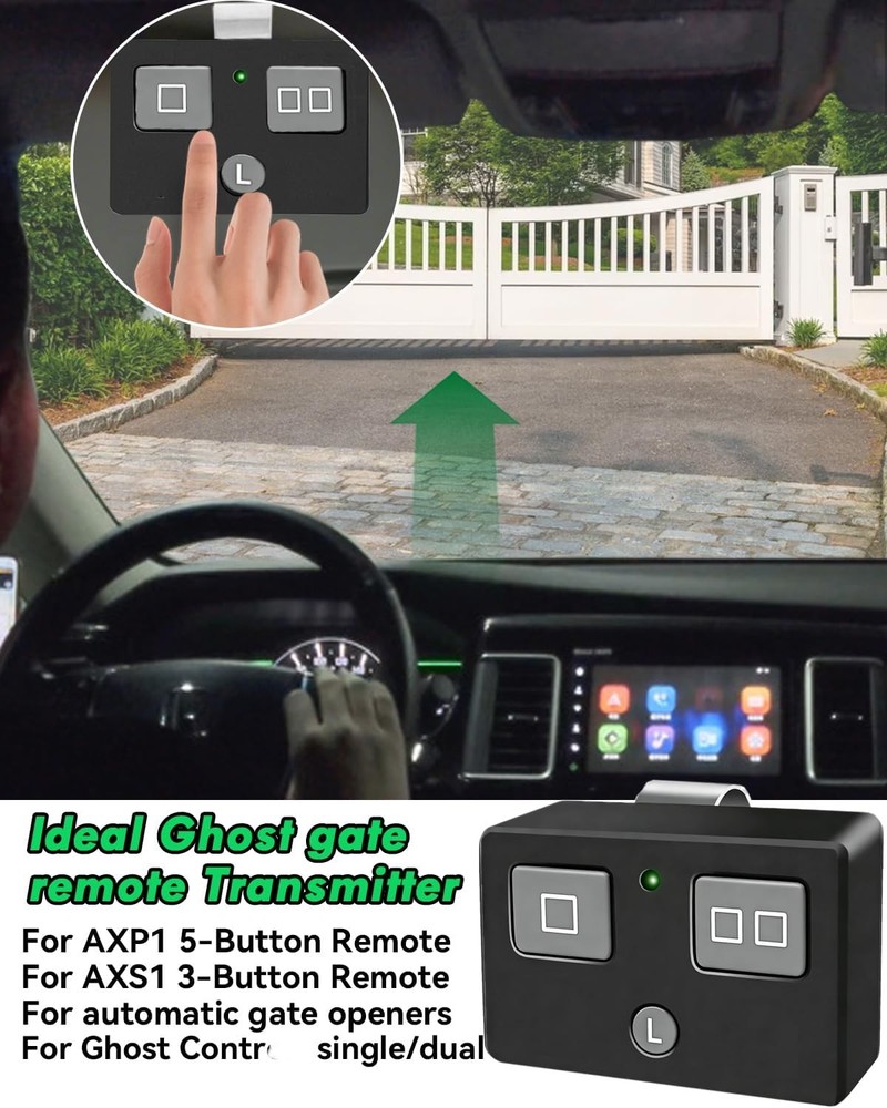 AXP1 AXS1 Gate Opener Remote Transmitter, 5-Button, 3-Button Remote Transmitter