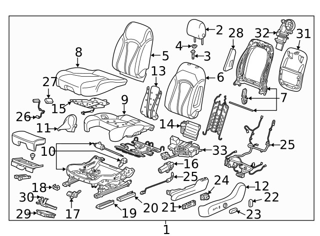 Genuine GM Driver Seat Adjuster Memory Module Bracket 23489895