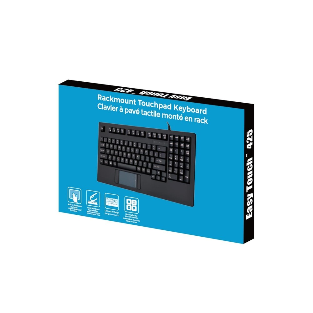 Adesso AKB-425UB - Easytouch Rackmount USB Touchpad Keyboard, Black