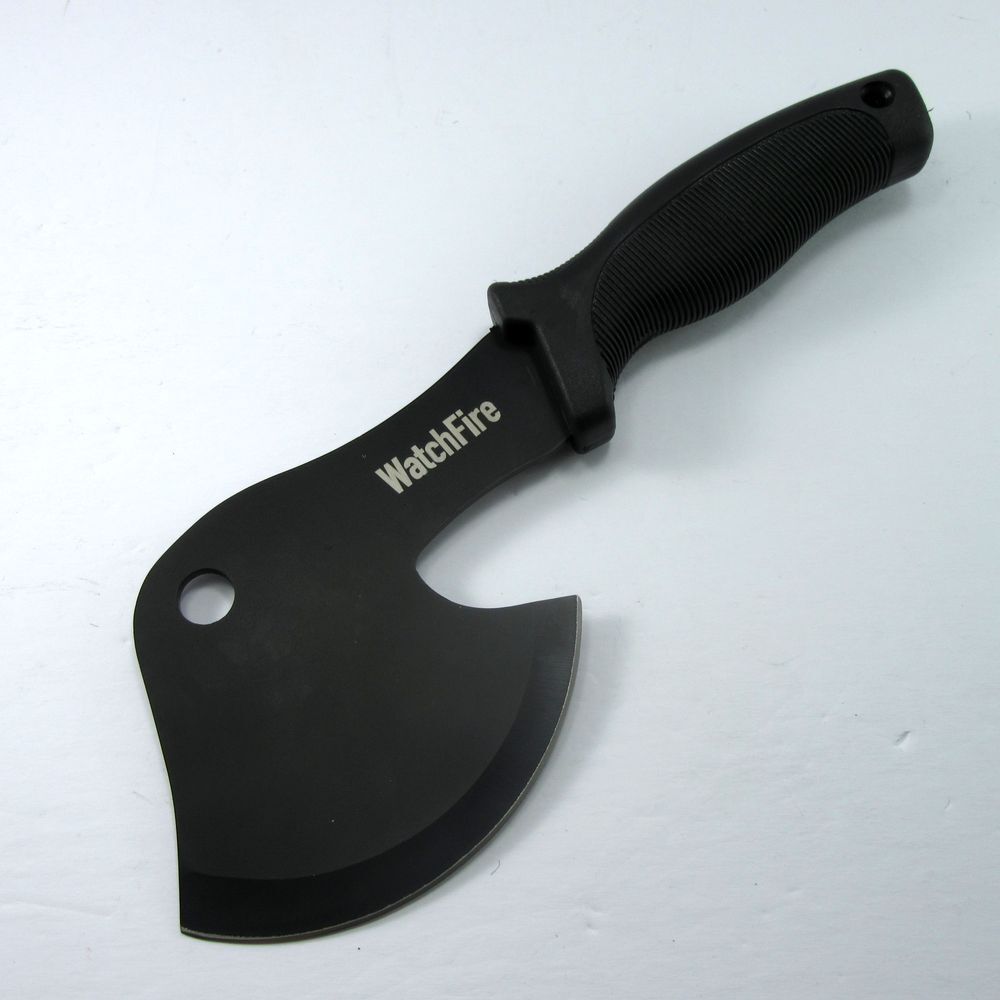 FIXED-BLADE HATCHET | WatchFire Black Rubber Handle Camping Survival Hunting Axe
