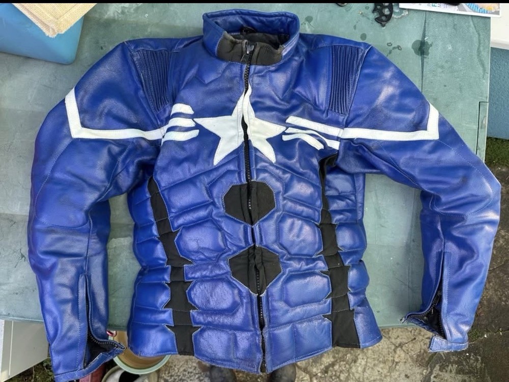 Captain America Motorcycle Jacket Large