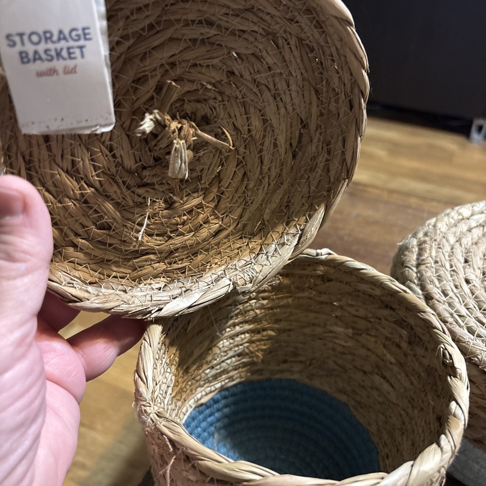 Small Storage Baskets Blue