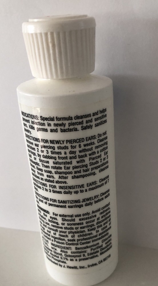 MEDISYSTEM EAR ANTISEPTIC After Piercing Ear Care Solution 4 oz