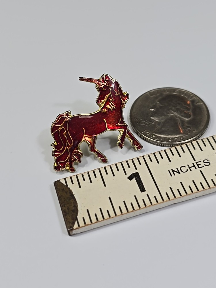 Red Unicorn Lapel Pin