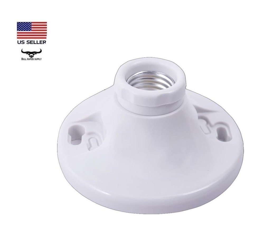 Plastic White Keyless One-Piece Lamp Holder Light Socket - Rated for 660W / 250V