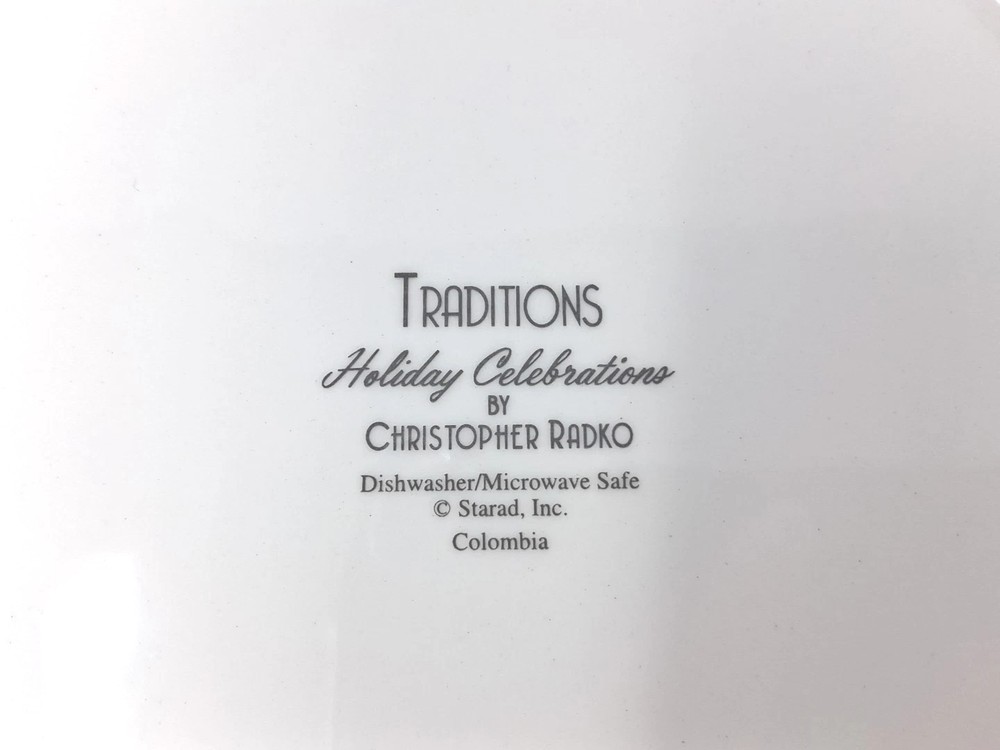 Christopher Radko Traditions Plate Dinner Christmas Replacement Accent 10.75"