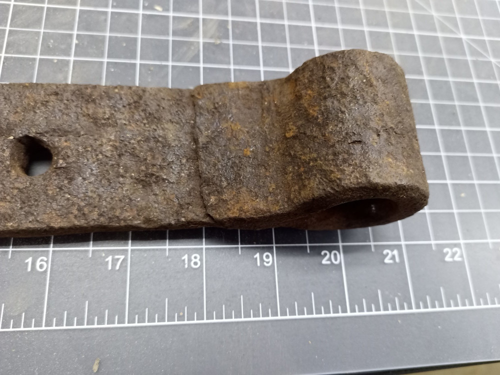 Antique Hand forged strap hinge 2" x 23"