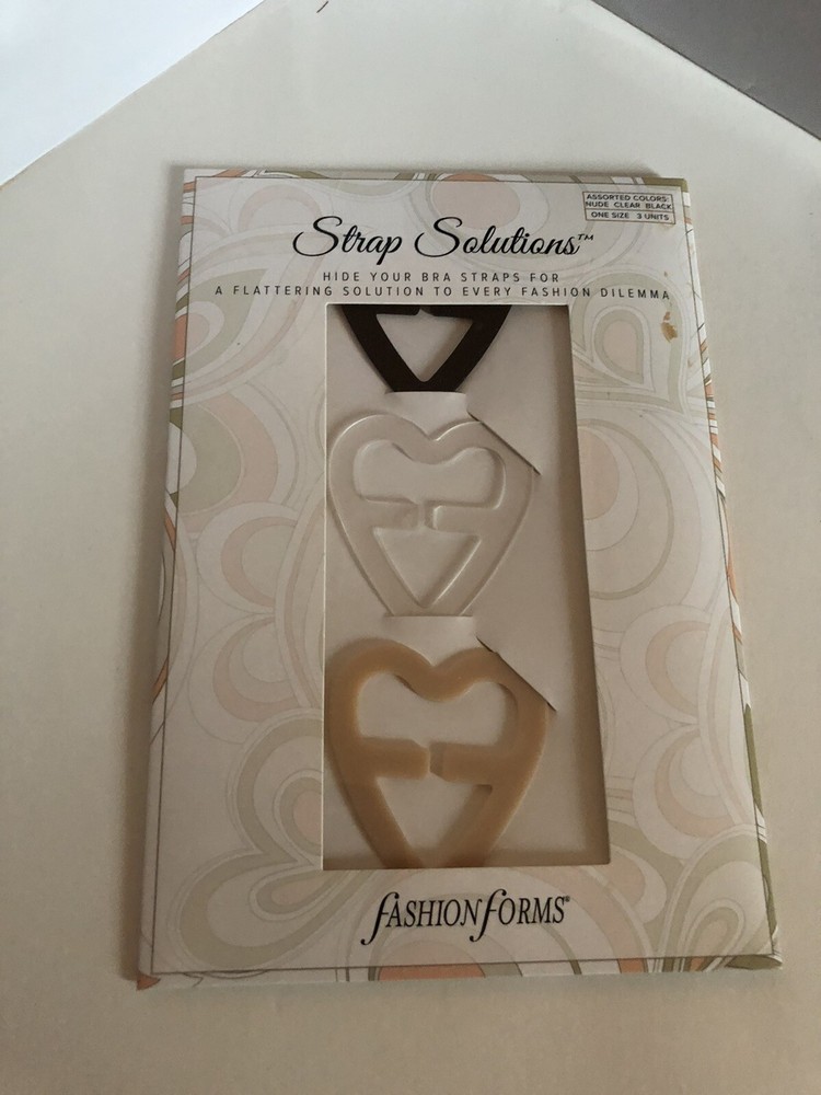 Strap Solutions 3 pack fashionforms for bra straps clear black nude           A3