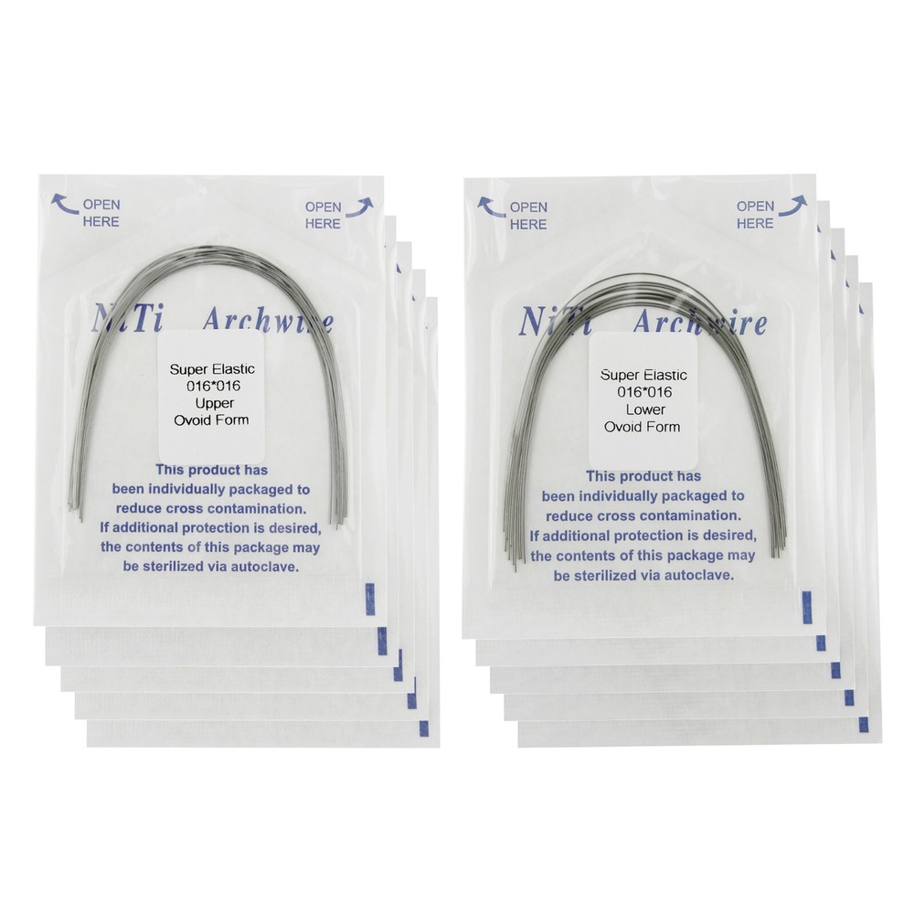 Dental Orthodontic Super Elastic Archwire Niti Ovoid Rectangular U L 100PCS