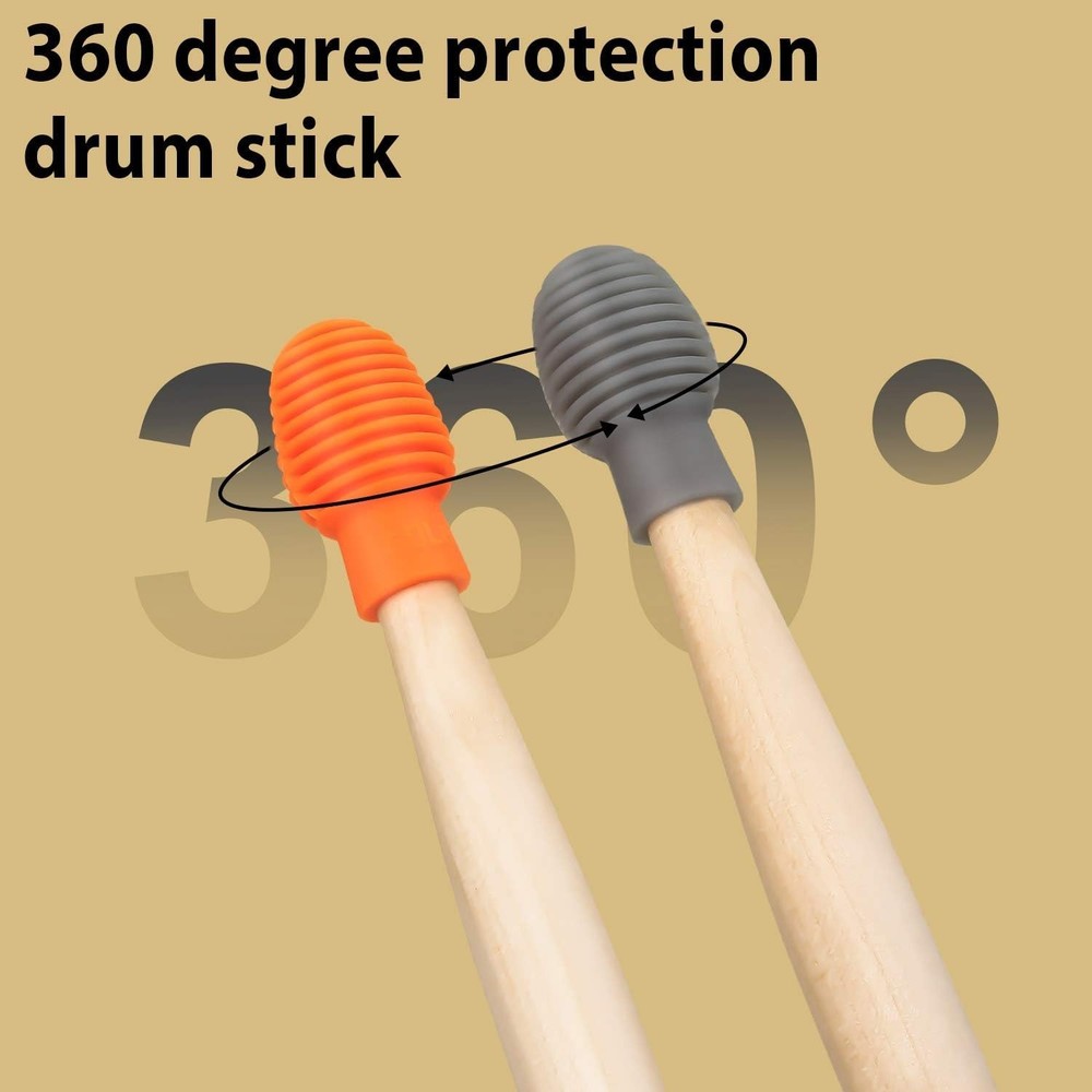 4 Pack of Lightweight Drumstick Silent Tips - Convenient Practice Accessory