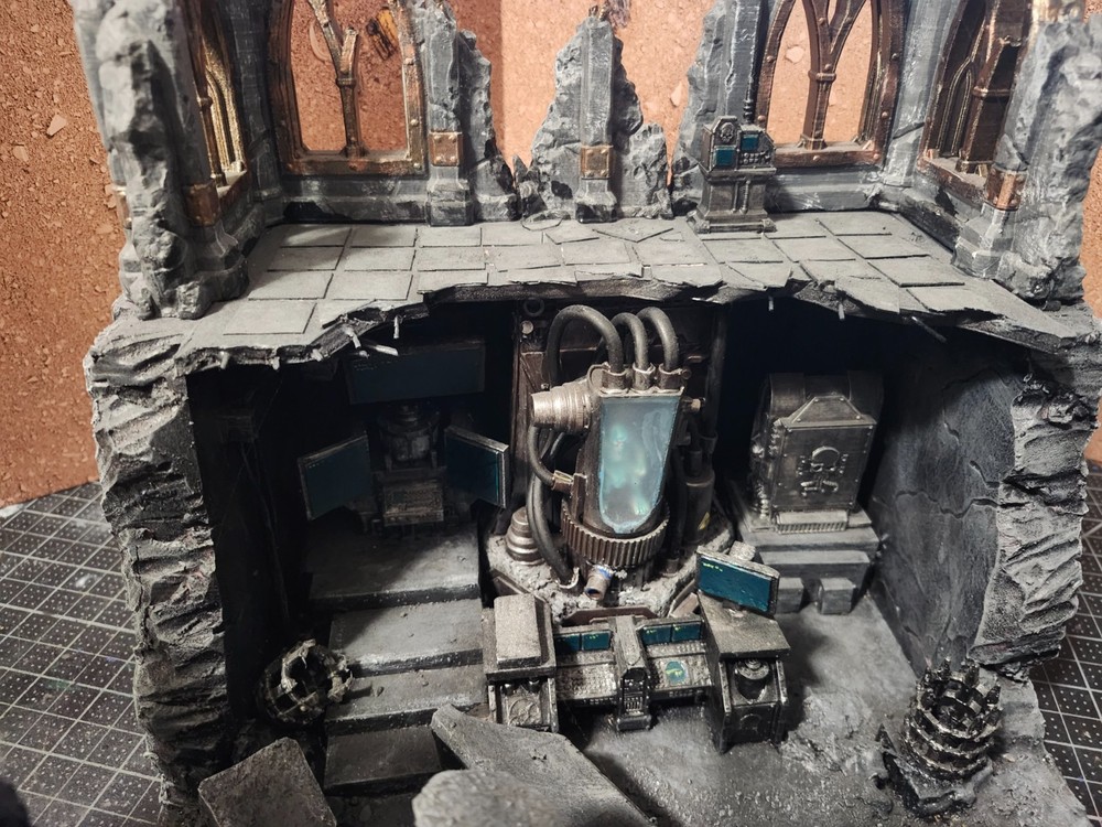 scratch built large ruin for wargaming