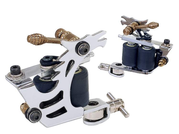 Dual Coil Tattoo Liner Shader Machine - Chrome
