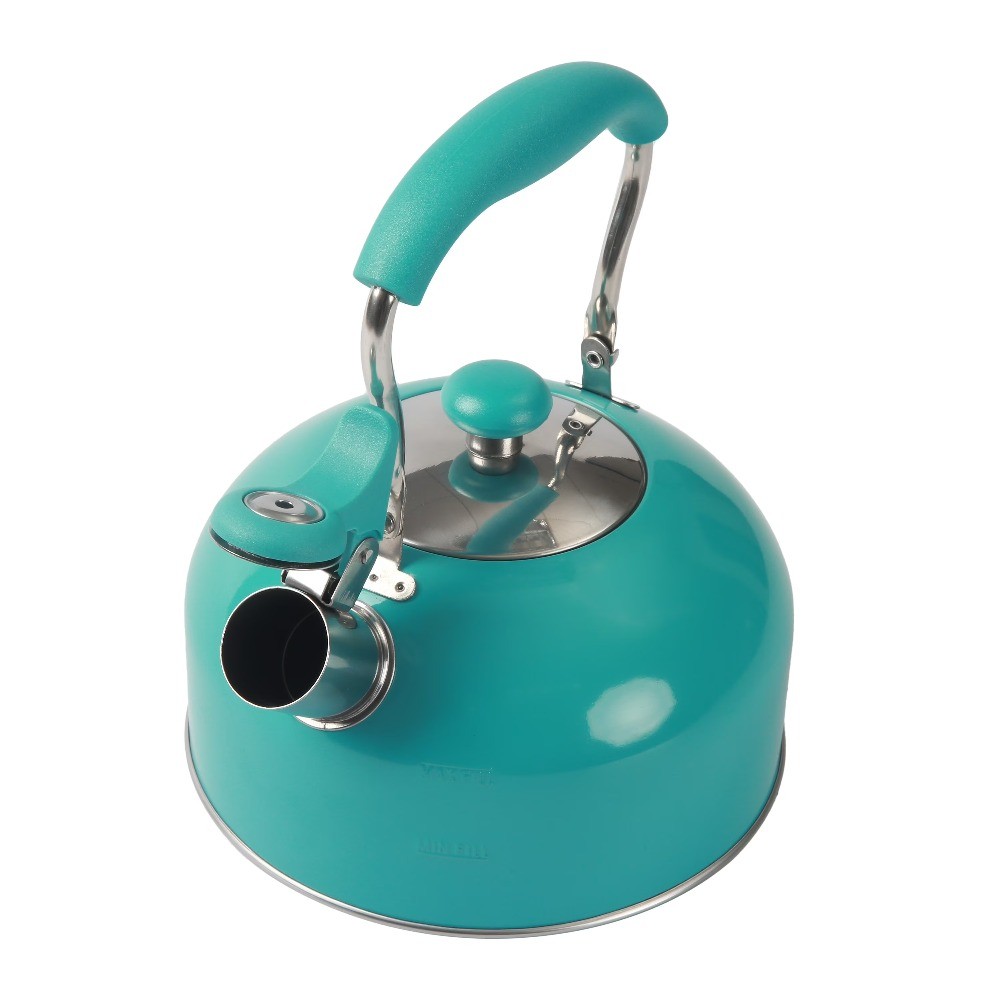 Compatible Stovetop Kettle, Stainless Steel Turquoise, 8.30 x 7.20 x 8.70 inches