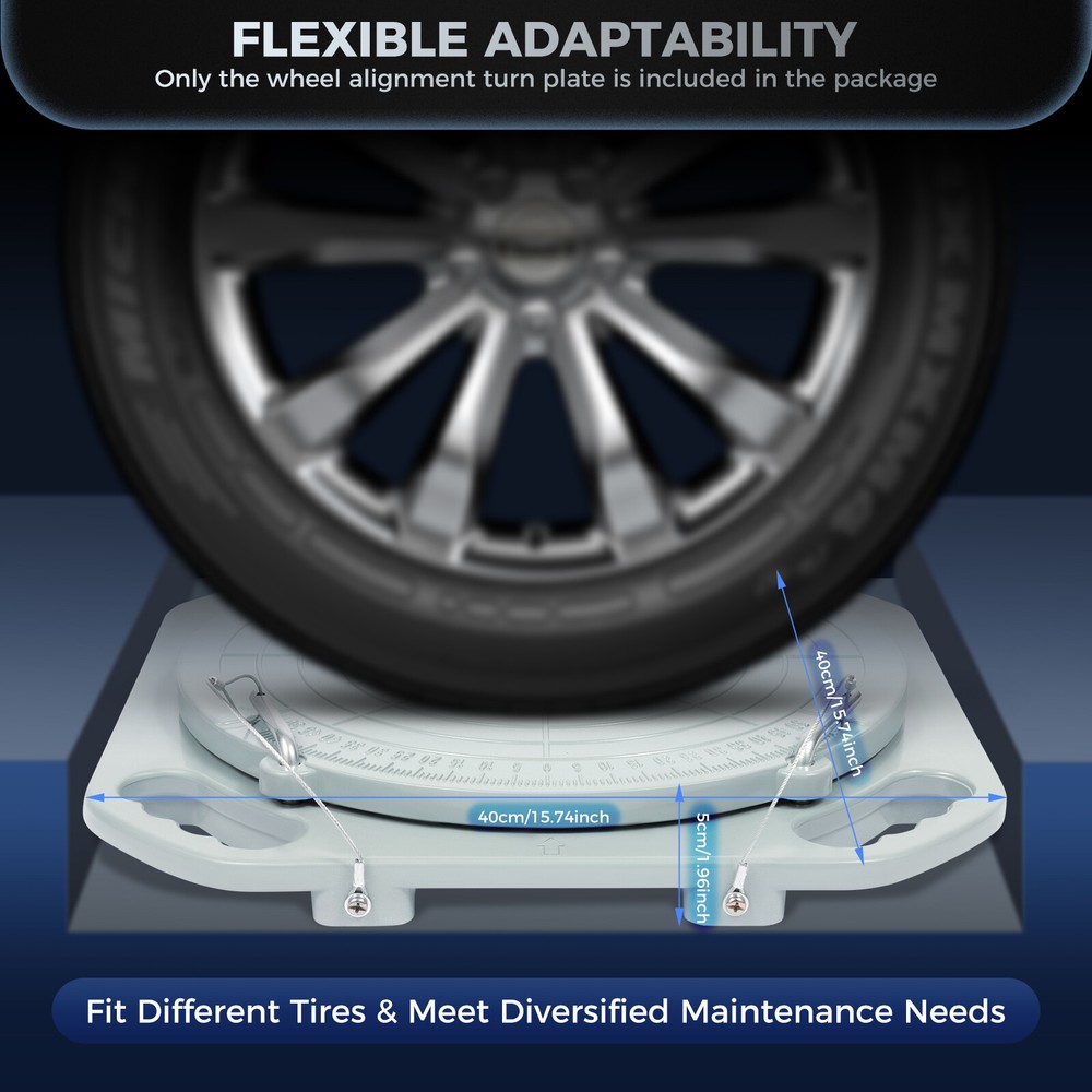 2pcs 3 Ton Front End Wheel Alignment Turntable Plate 360° Rotating Plate Table