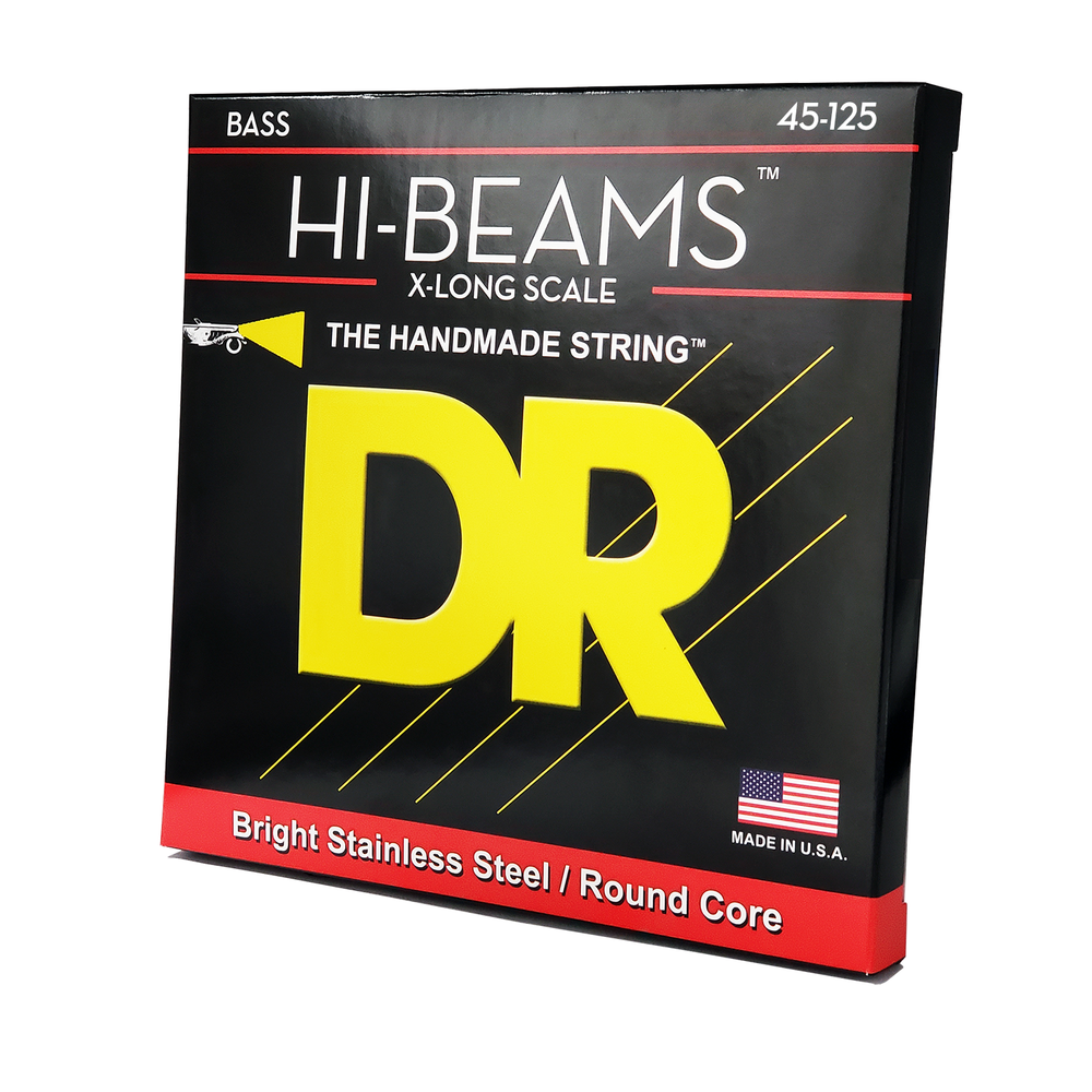 DR Strings Hi-Beam Steel Long Scale 5-String Bass Strings Medium 45-125