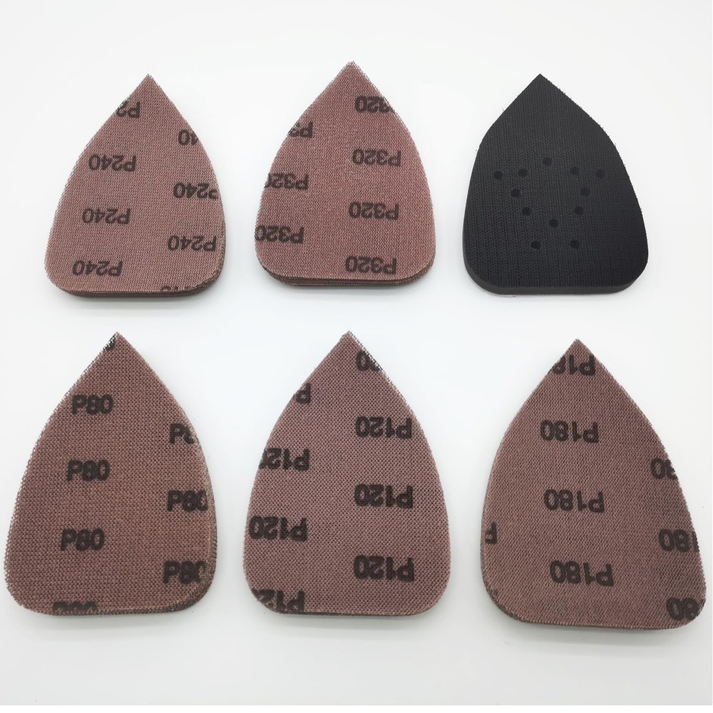 Mesh Sanding Sets, 1Pc Sanding Interface Pad and 50Pcs Sanding 80 | 120 | 180...