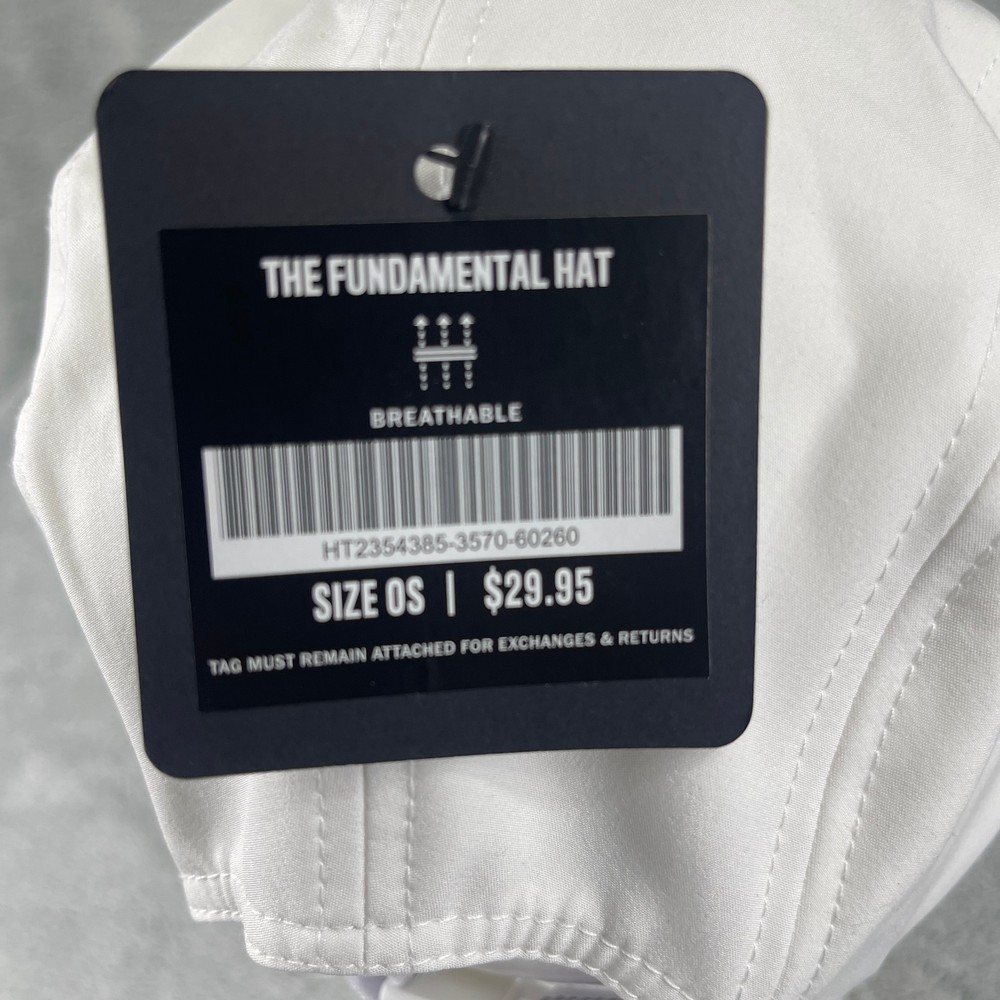 FABLETICS The Fundamental Hat White Running Workout Golf Unisex NWT