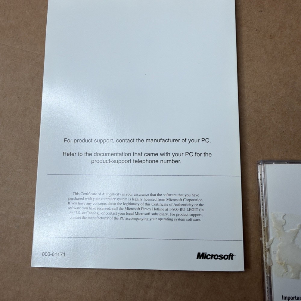 Microsoft Windows 95 Original Install CD-ROM, COA/Product Key & User Guide Used
