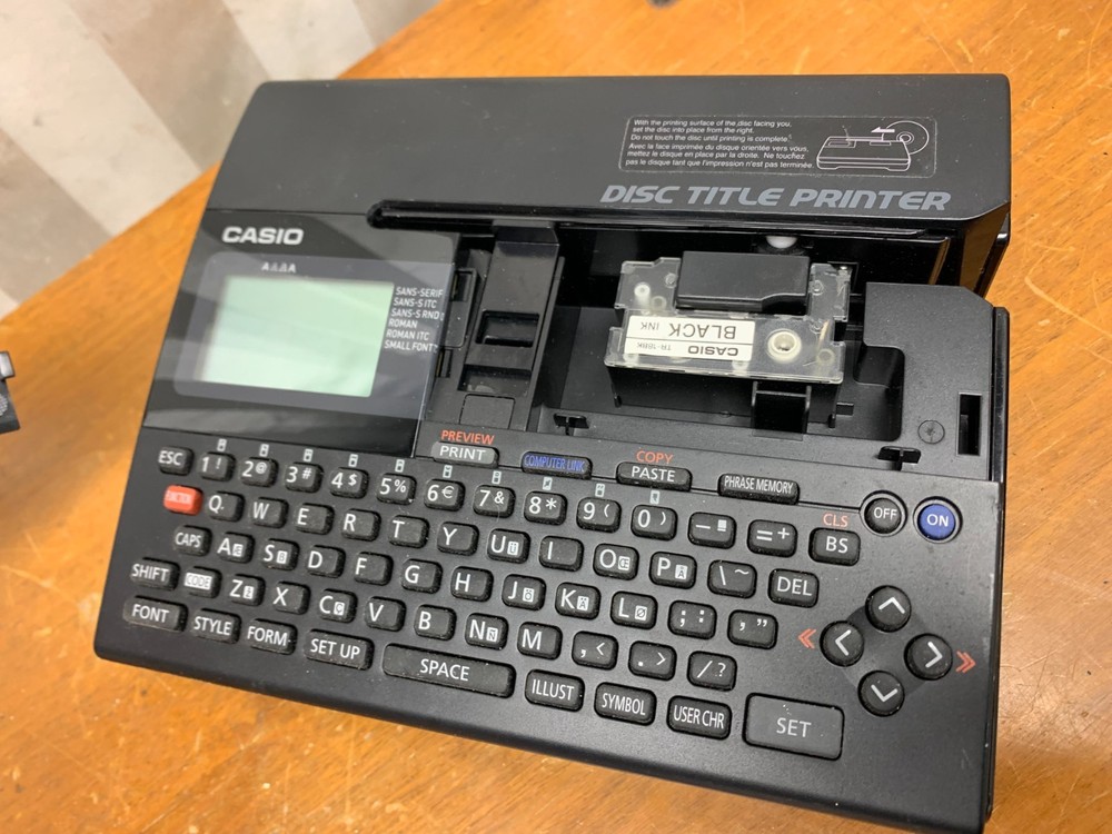 Casio CW-K85 Disc Title Printer Thermal For CD DVD