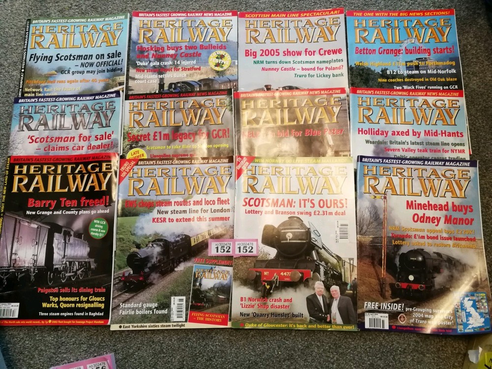 Heritage Railway magazine - 12 copies 2004
