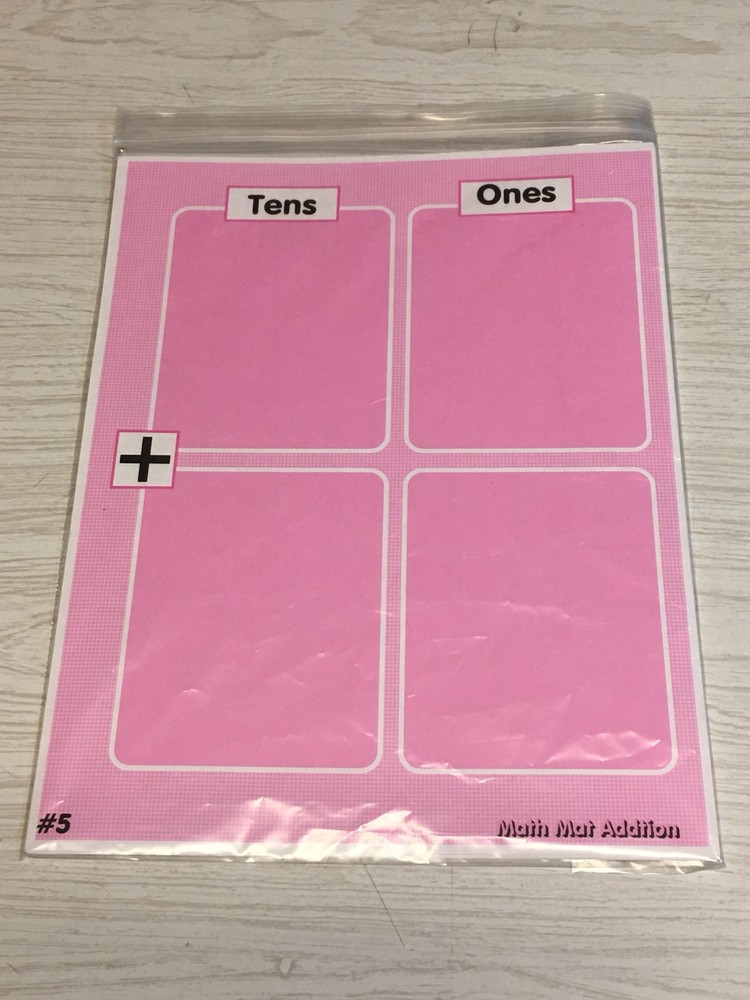 Classroom Set of 10 - Laminated Math Work Mats - Dry Erase #05