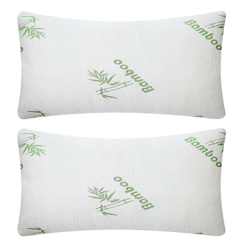 Bamboo Pillows 2 Pack King Queen Size Memory Foam Pillows Cooling Bed Pillow
