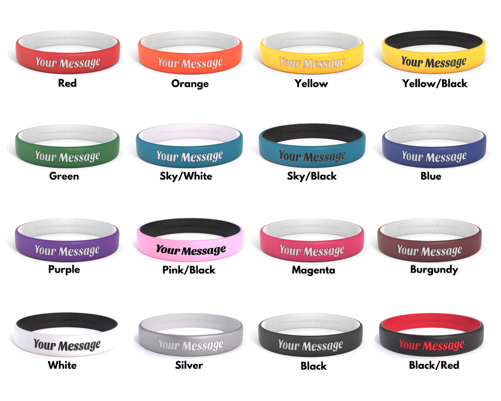 Custom Engraved Silicone Wristbands - Personalized Luxe Rubber Bracelets