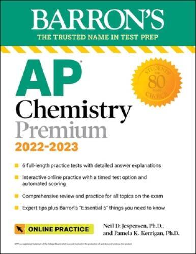 AP Chemistry Premium: with 6 Practice Tests (Barrons Test Prep) - GOOD