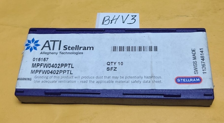STELLRAM MPFW0402PPTL SFZ INSERTS 10 PCS